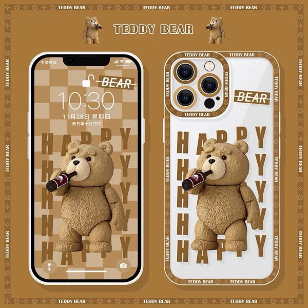 قاب Drunk Teddy bear برای آیفون