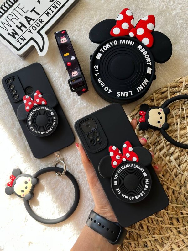 قاب میکی دوربینی با بند النگویی (Mickey Camera Case) برای آیفون و سامسونگ و شیائومی