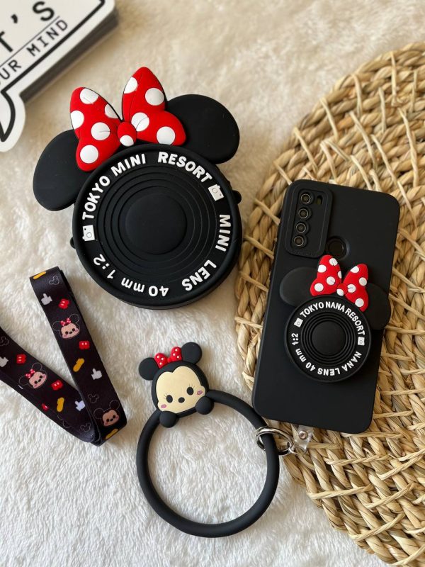 قاب میکی دوربینی با بند النگویی (Mickey Camera Case) برای آیفون و سامسونگ و شیائومی