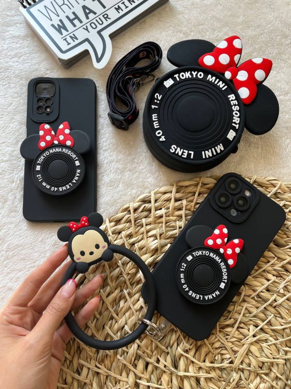 قاب میکی دوربینی با بند النگویی (Mickey Camera Case) برای آیفون و سامسونگ و شیائومی