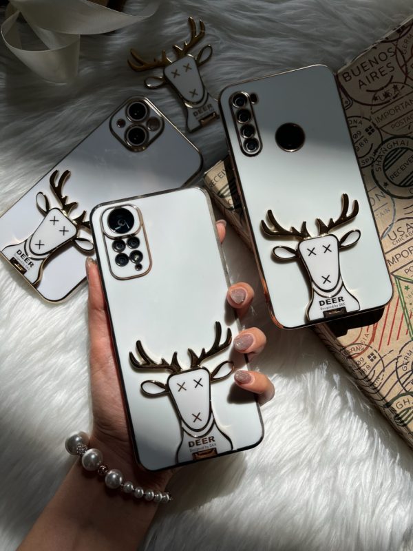 قاب گوزن استند شو سفید (MyCase DEER Case) برای آیفون و سامسونگ و شیائومی