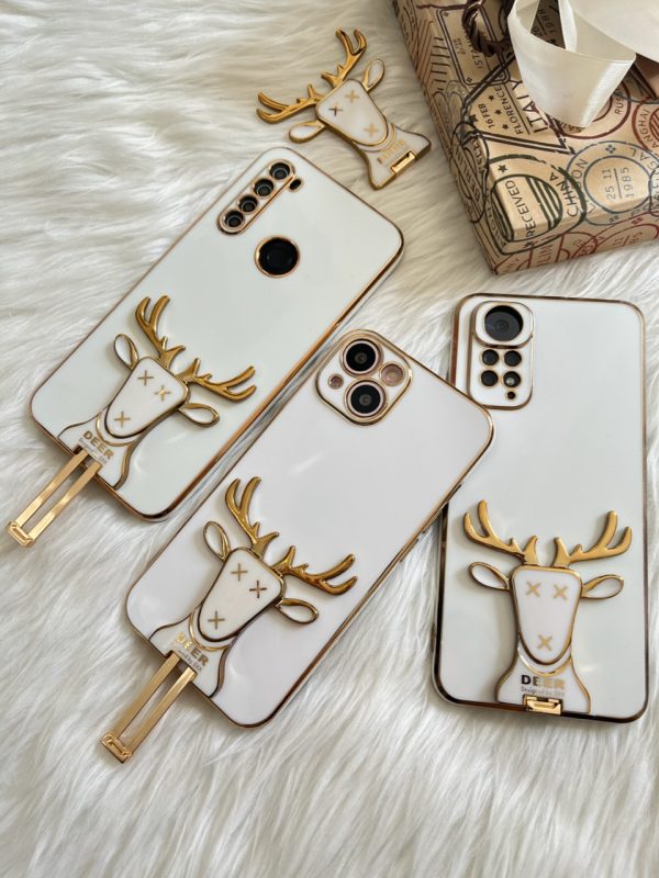 قاب گوزن استند شو سفید (MyCase DEER Case) برای آیفون و سامسونگ و شیائومی