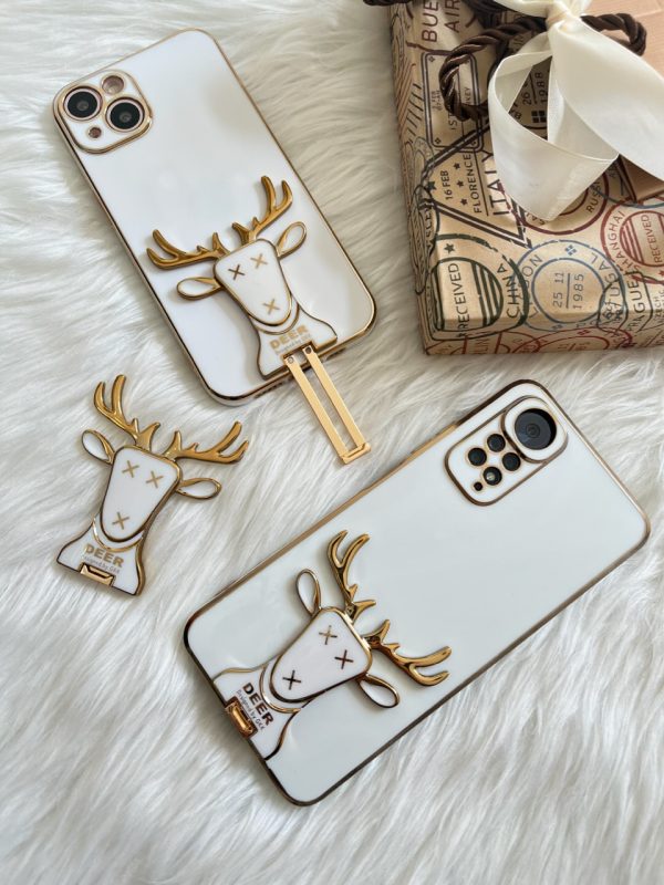 قاب گوزن استند شو سفید (MyCase DEER Case) برای آیفون و سامسونگ و شیائومی