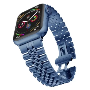 بند اپل واچ جیتک مدل G-Tech Butterfly Buckle Watch Band Strap Blue