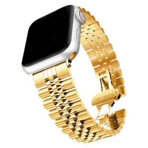 بند اپل واچ جیتک مدل G-Tech Butterfly Buckle Watch Band Strap Gold