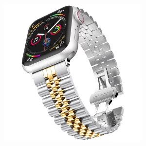 بند اپل واچ جیتک مدل G-Tech Butterfly Buckle Watch Band Strap SilverGold