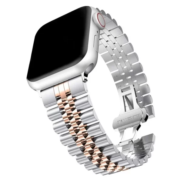 بند اپل واچ جیتک مدل G-Tech Butterfly Buckle Watch Band Strap SilverRose