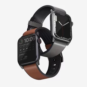 بند چرمی اپل واچ یونیک Uniq Straden Waterproof Leather Hybrid Apple Watch Strap